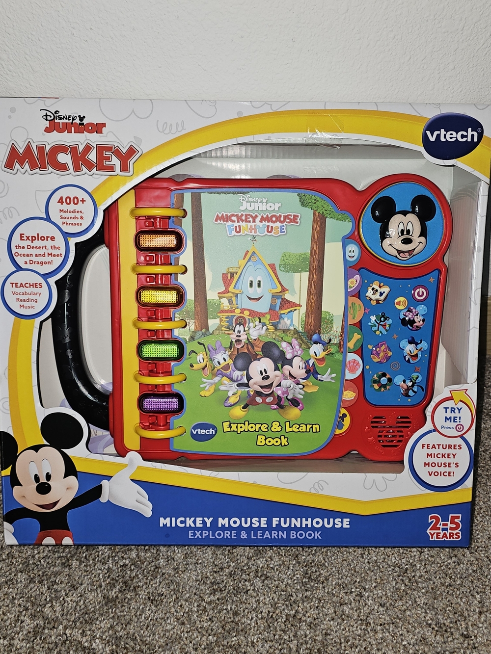 VTech Mickey Mouse Funhouse Explore & Learn Book - Red
